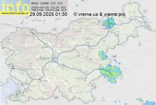 Radarska karta padavin
