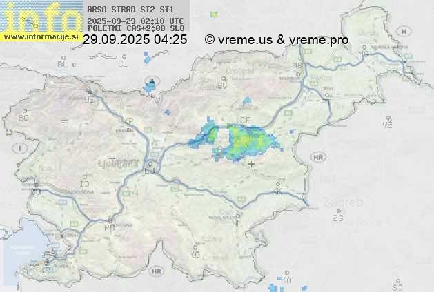 Radarska karta padavin