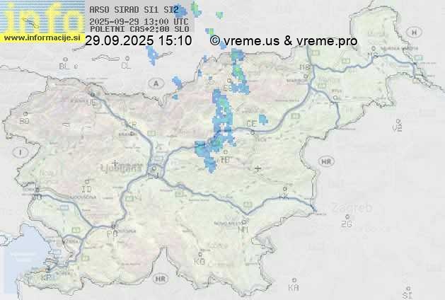 Radarska karta padavin