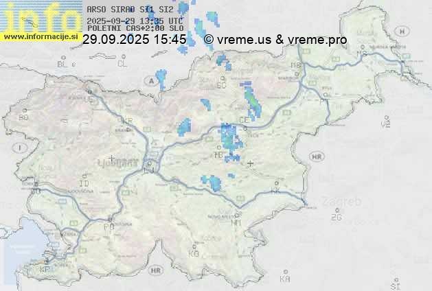 Radarska karta padavin