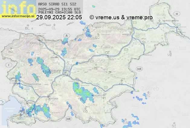 Radarska karta padavin