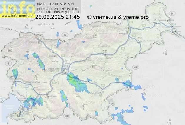Radarska karta padavin
