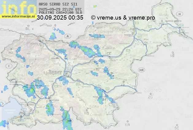Radarska karta padavin