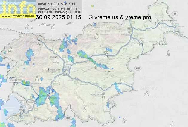 Radarska karta padavin