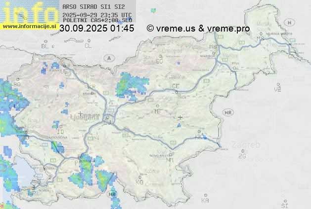 Radarska karta padavin