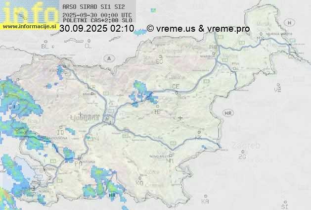 Radarska karta padavin