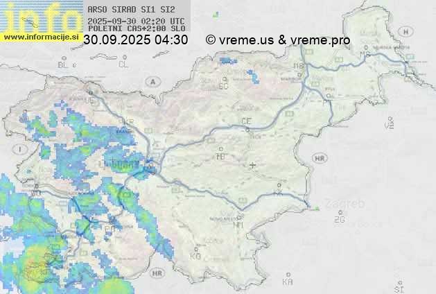 Radarska karta padavin