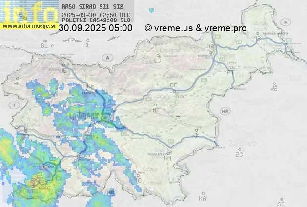 Radarska karta padavin