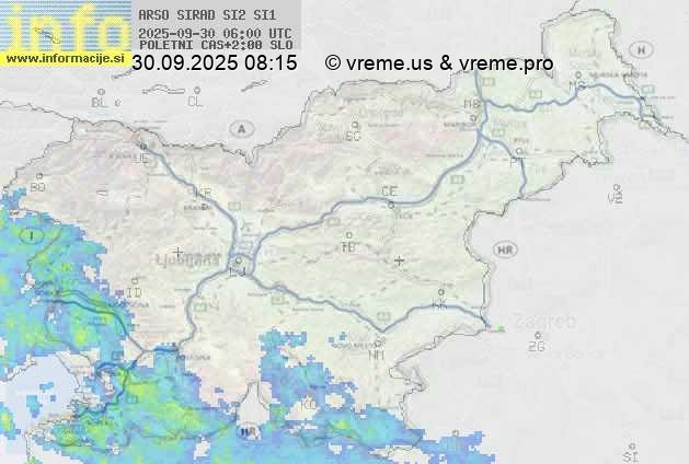 Radarska karta padavin