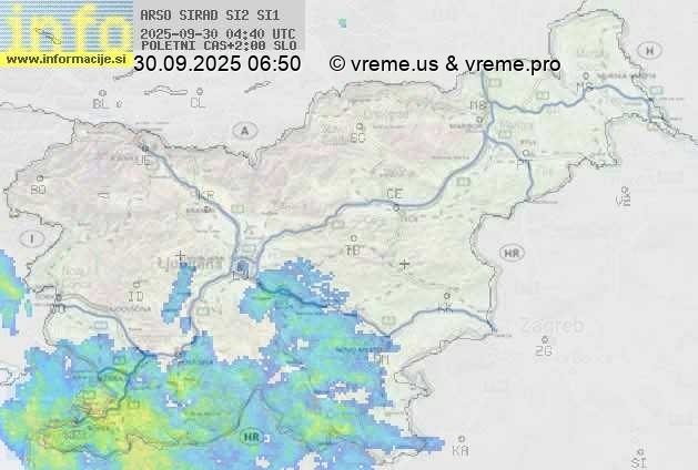 Radarska karta padavin