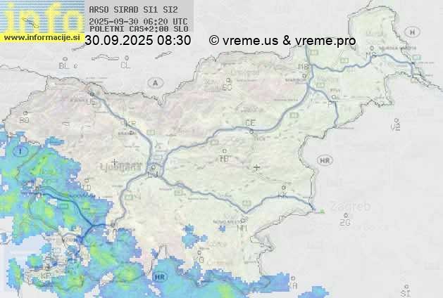 Radarska karta padavin