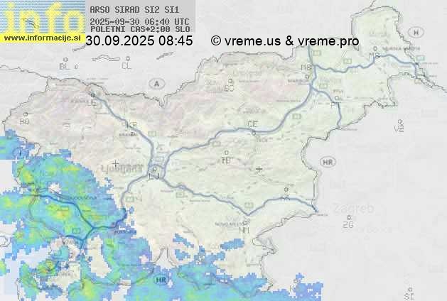 Radarska karta padavin