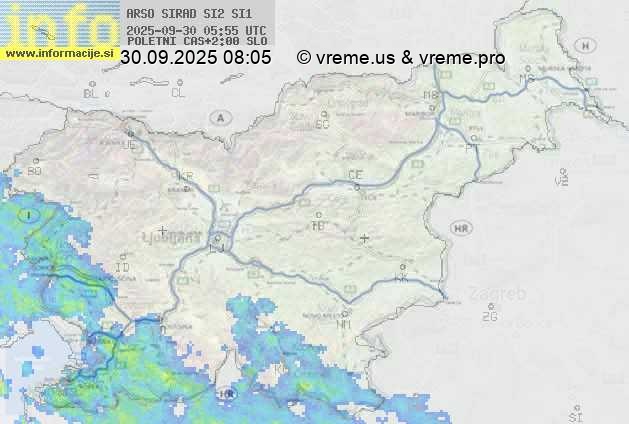 Radarska karta padavin