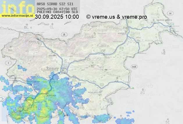 Radarska karta padavin