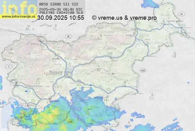 Radarska karta padavin