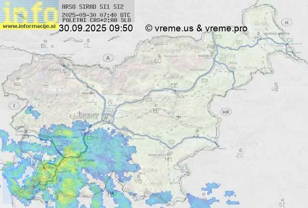 Radarska karta padavin