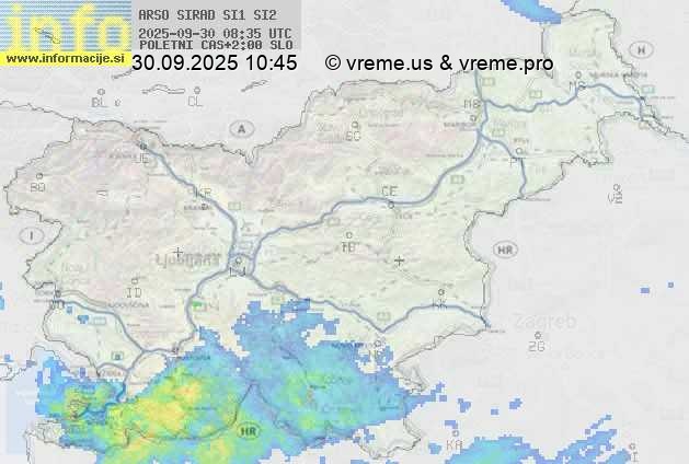 Radarska karta padavin