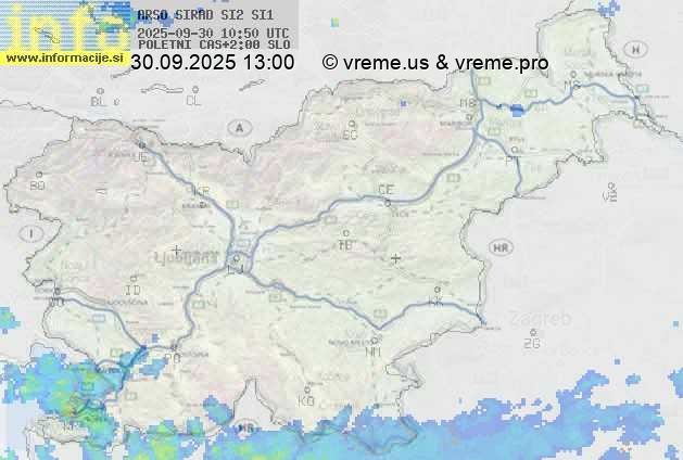 Radarska karta padavin