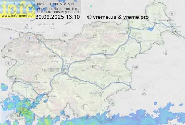 Radarska karta padavin