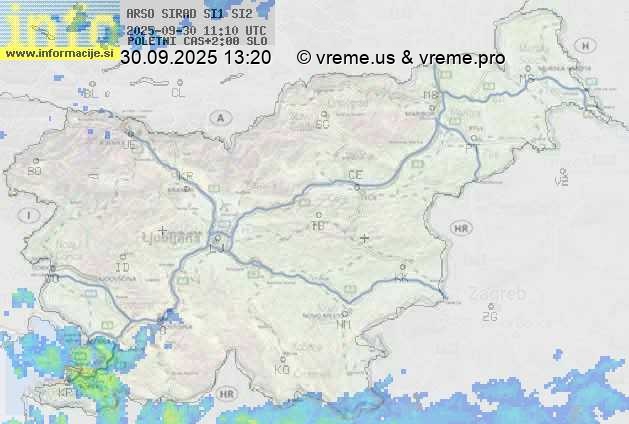 Radarska karta padavin
