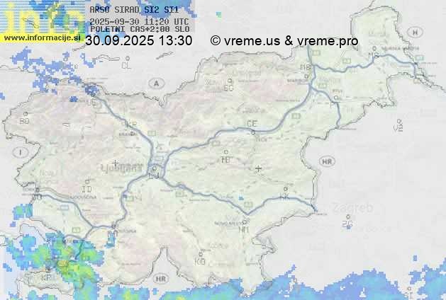 Radarska karta padavin