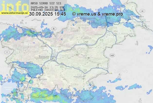 Radarska karta padavin