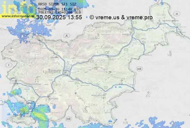 Radarska karta padavin