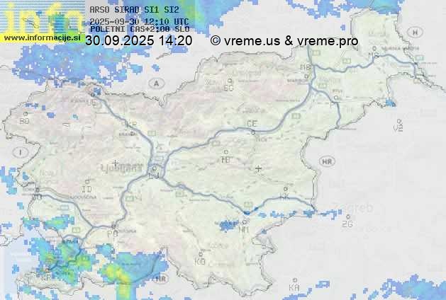 Radarska karta padavin