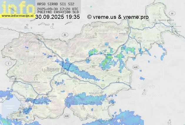Radarska karta padavin