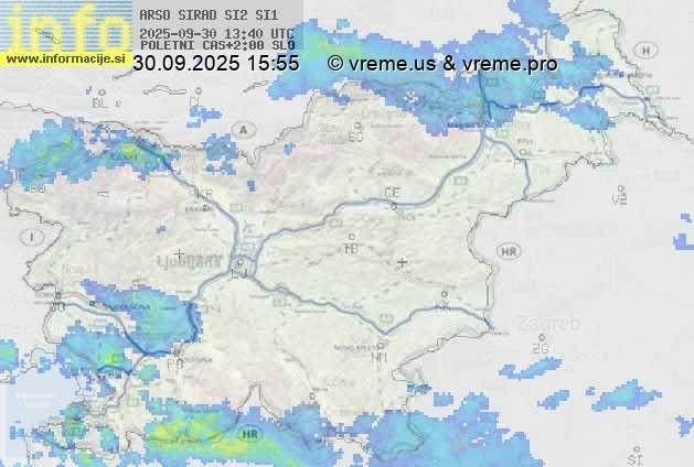 Radarska karta padavin