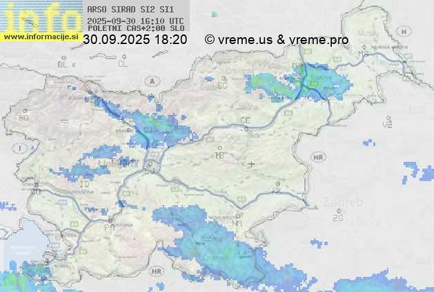 Radarska karta padavin