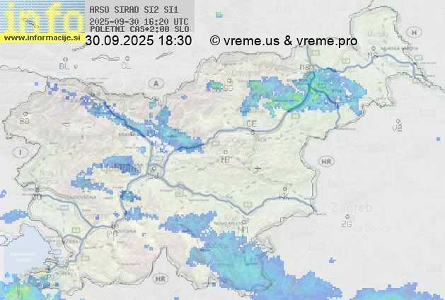 Radarska karta padavin