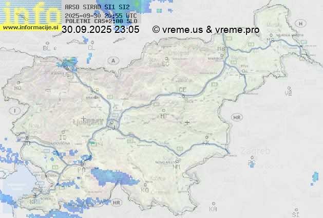 Radarska karta padavin