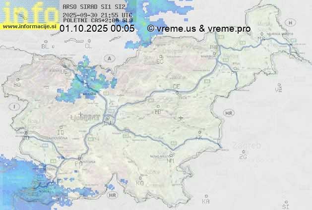 Radarska karta padavin