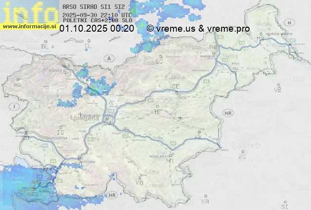 Radarska karta padavin