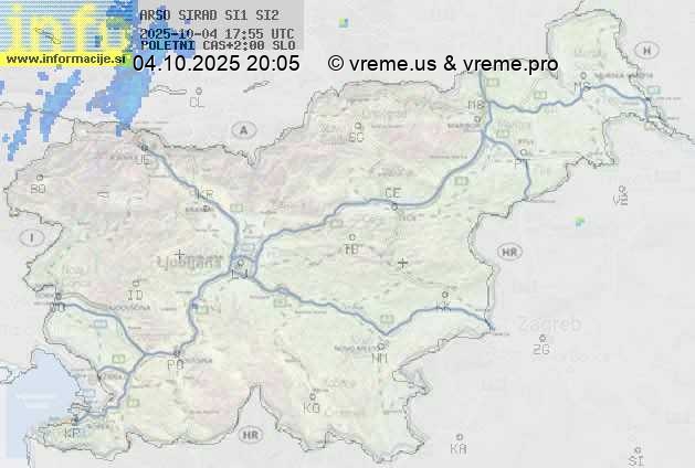 Radarska karta padavin
