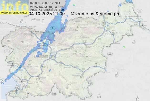 Radarska karta padavin