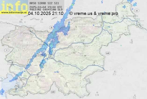 Radarska karta padavin
