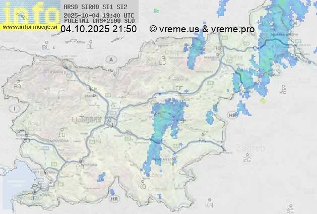 Radarska karta padavin