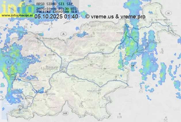 Radarska karta padavin