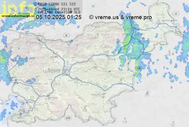 Radarska karta padavin