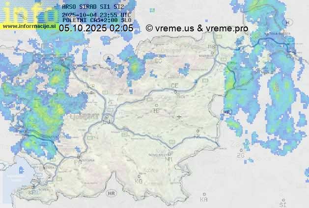 Radarska karta padavin