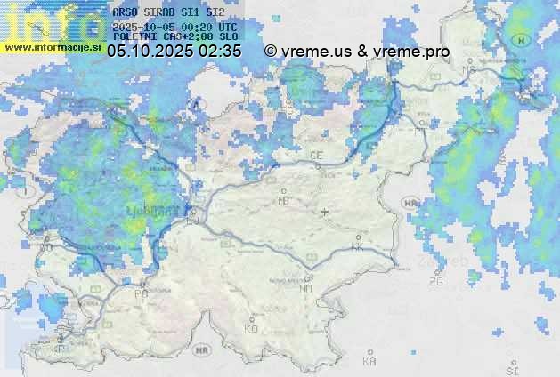 Radarska karta padavin