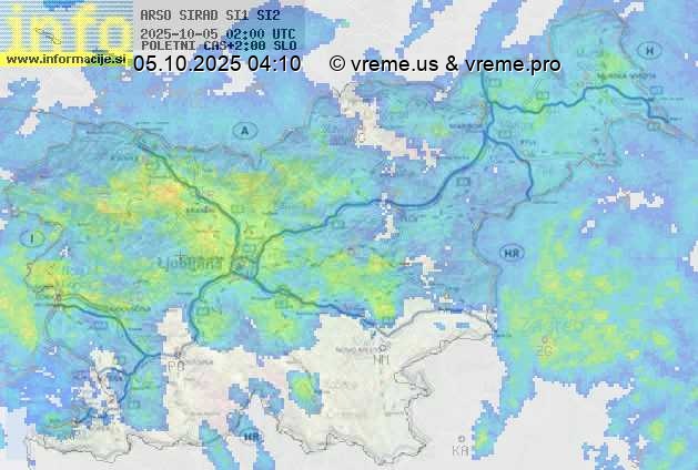 Radarska karta padavin