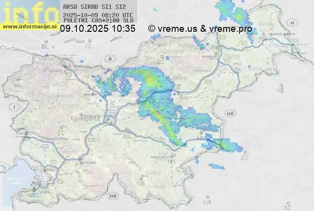 Radarska karta padavin