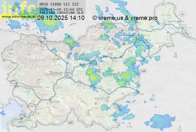 Radarska karta padavin