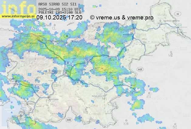 Radarska karta padavin