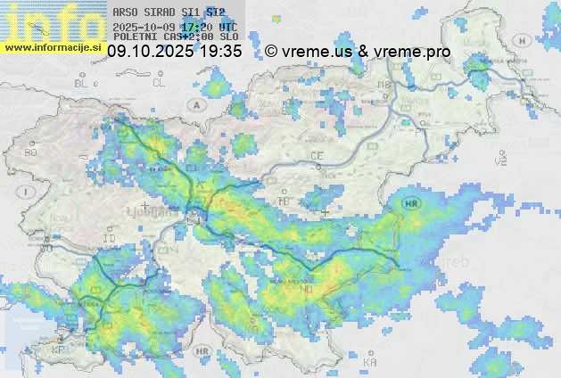 Radarska karta padavin