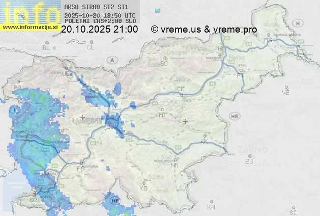 Radarska karta padavin