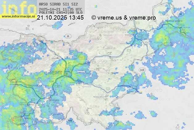 Radarska karta padavin